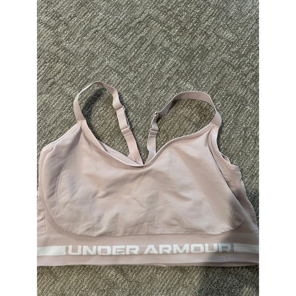 Under Armour Other - Under Armour Womens Seamless Strappy Sports Bra Blush Pink 3X Plus Size Gym Yoga